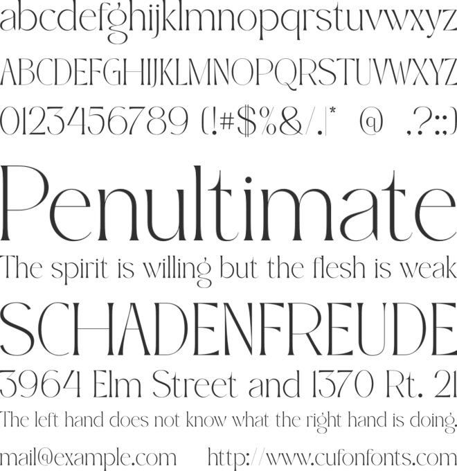 Vogate font preview