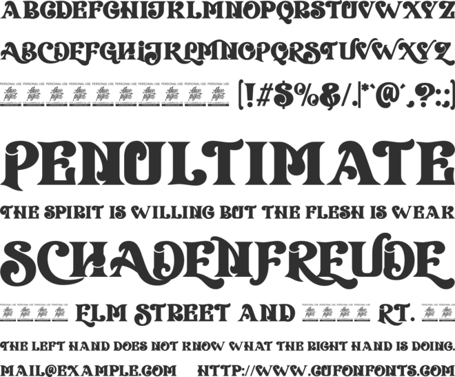 Bravecho font preview