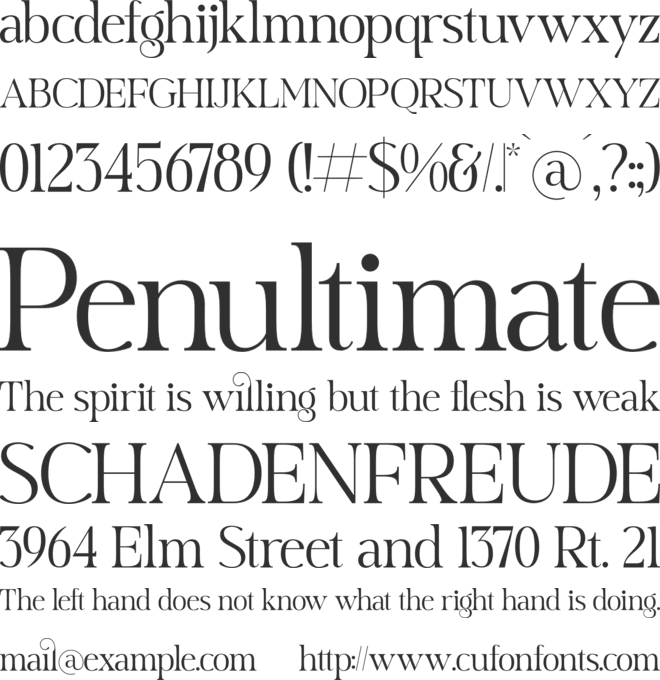 Milkade font preview