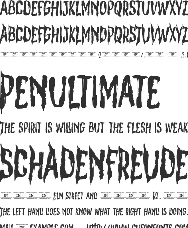 Heatizen font preview