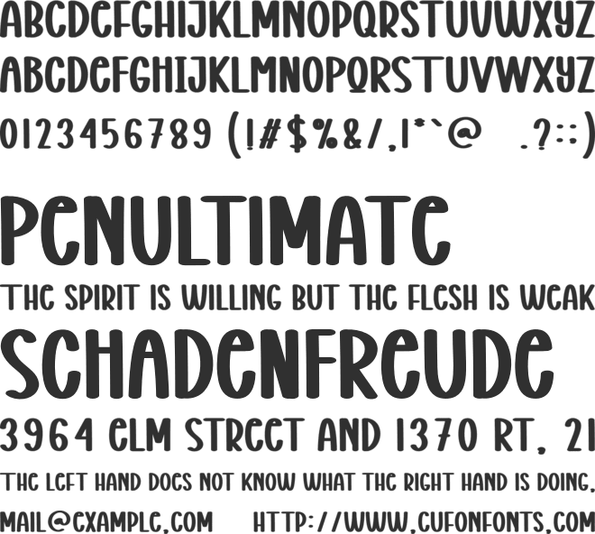 Cantaloupe font preview