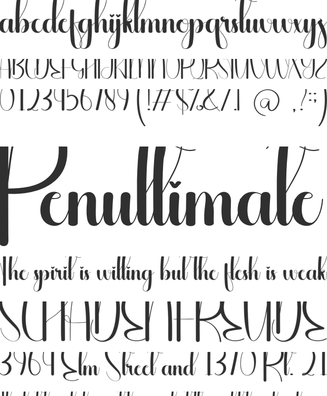 Shallow font preview