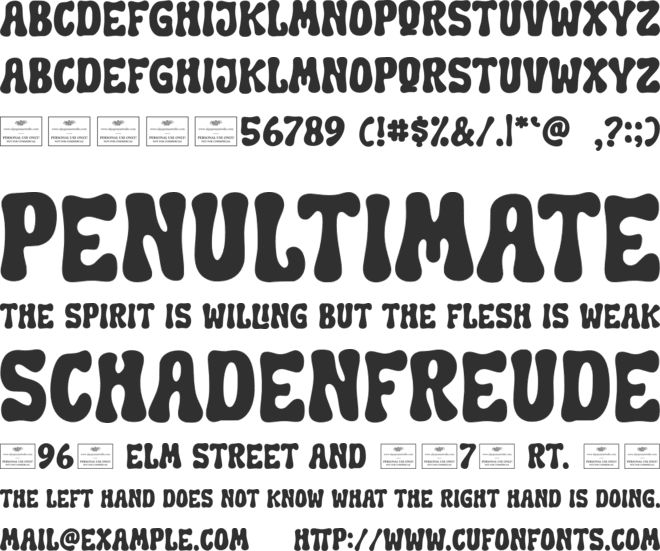 Enthralling font preview