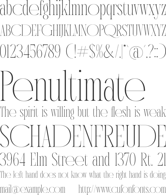 Meliodash font preview