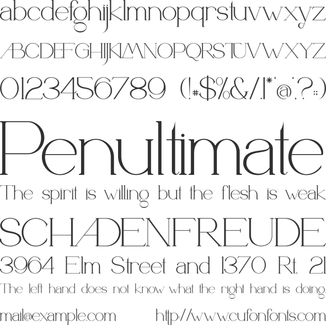 Kromosius font preview