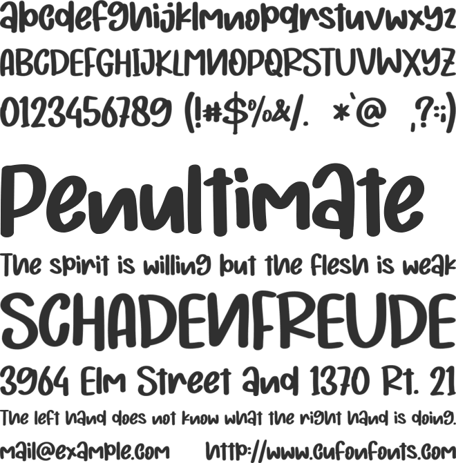 Christmas Weekday - Personal Us font preview