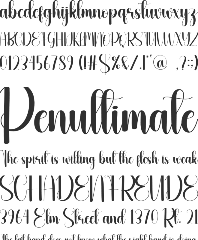 Sunbathe font preview