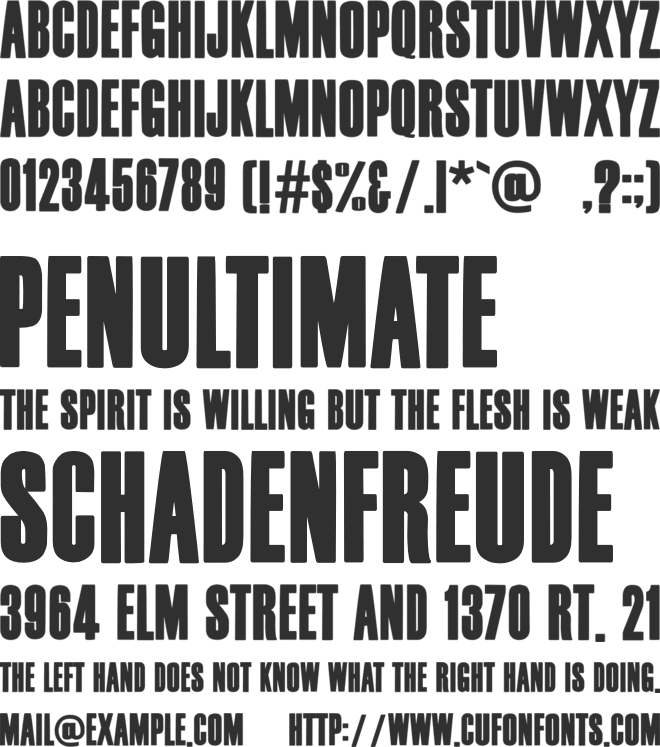 Cinespectra font preview