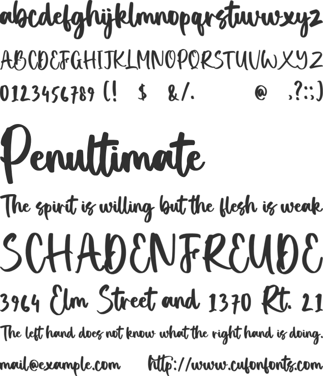 Better Chocolatte font preview