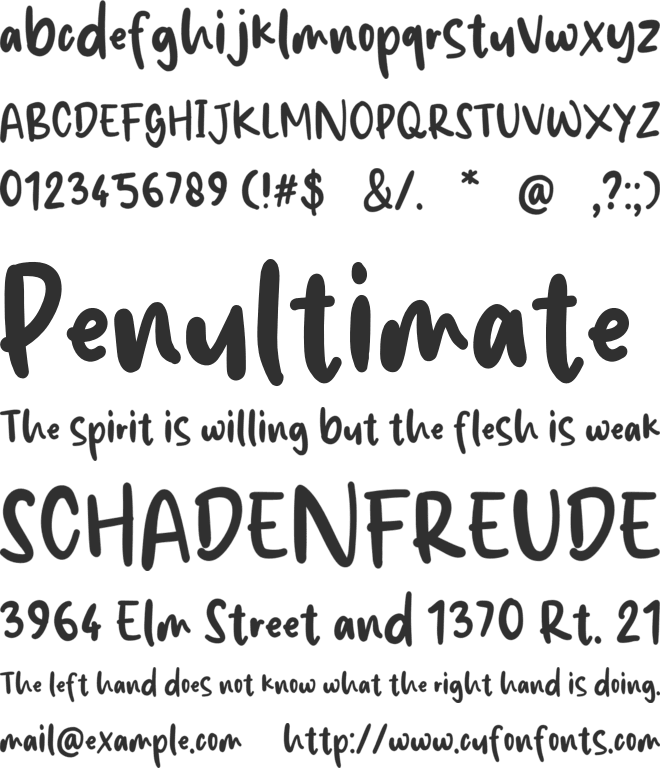 Rainbow Symphony font preview