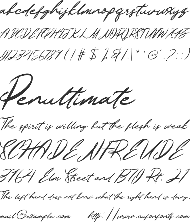 Nusaline font preview