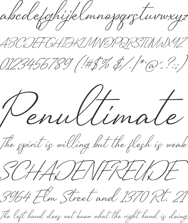 Quidity font preview