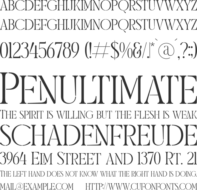 Morelan font preview