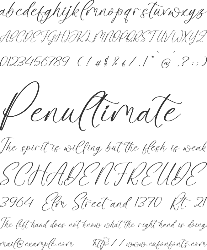 Amtalesh Yolanida font preview