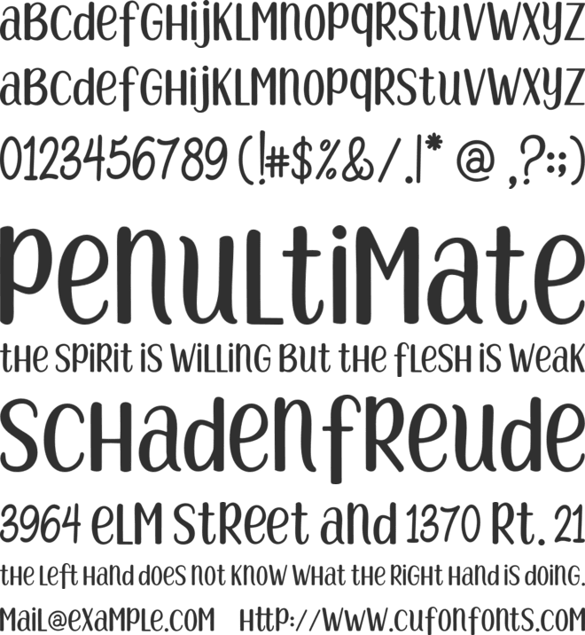 Syaquita font preview