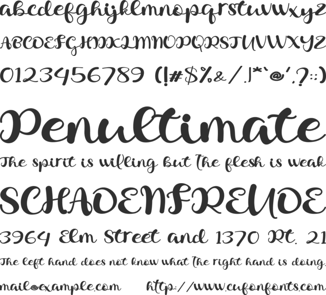 Santa Delight font preview