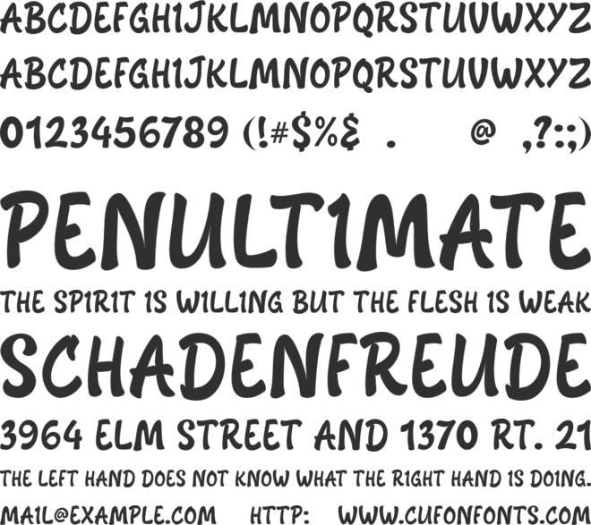 COMODO DRAGON font preview