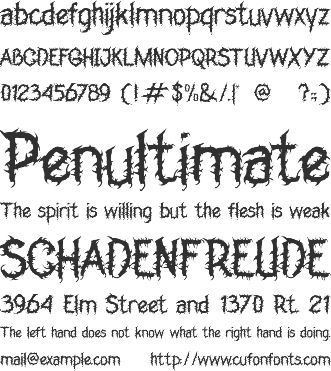 Stickbar Metal font preview