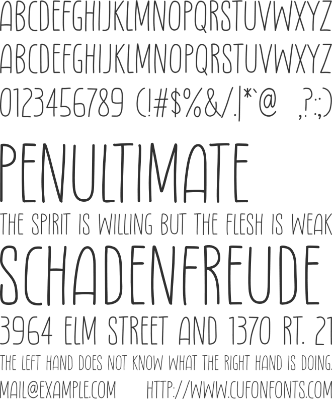 Kidstshirt font preview