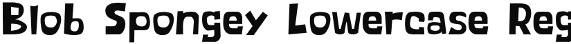 Blob Spongey Lowercase font download