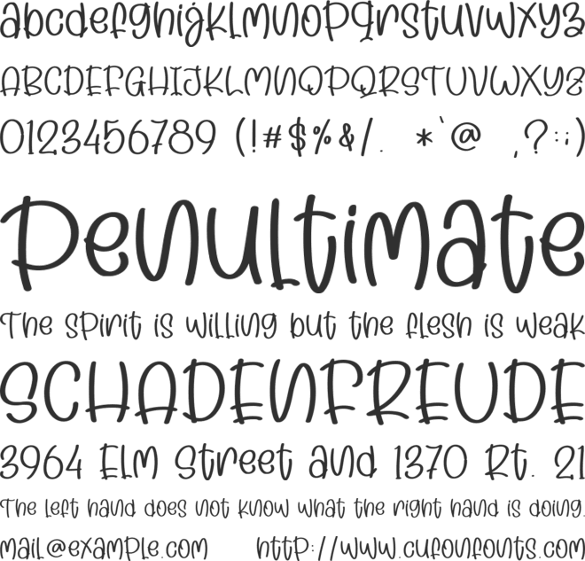 Baby Moala - Personal Use font preview