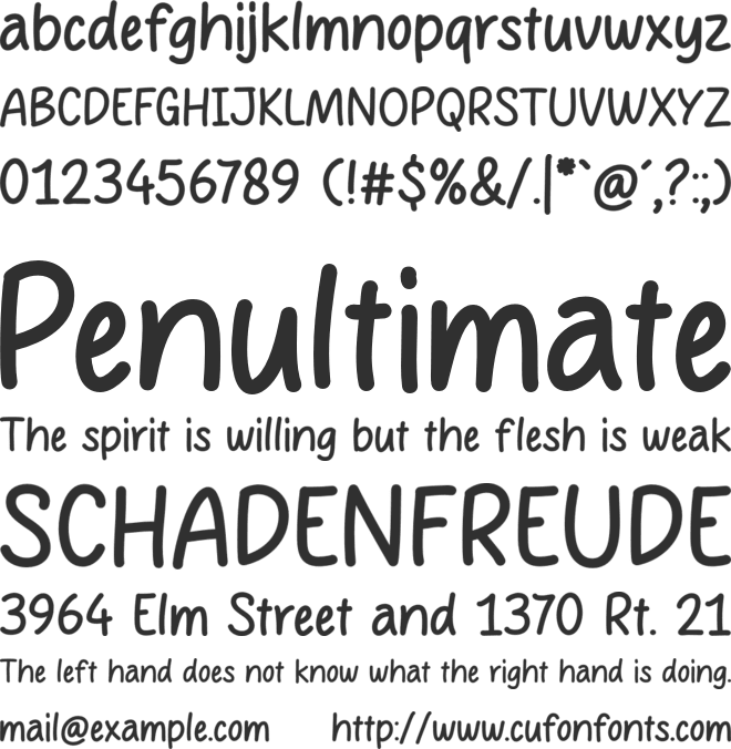 Geranium font preview