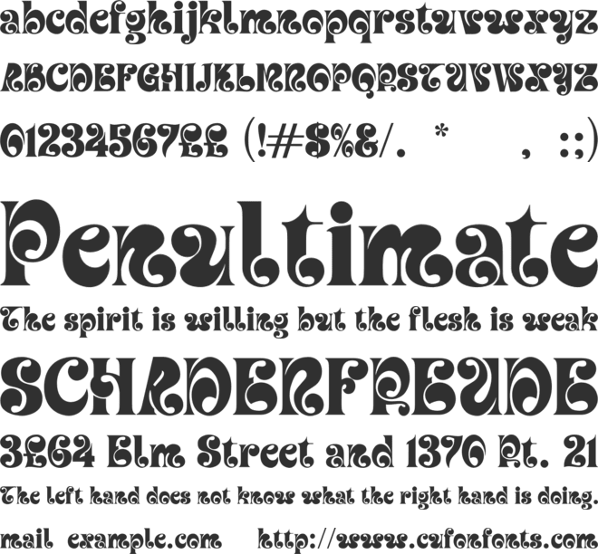 Psycha font preview