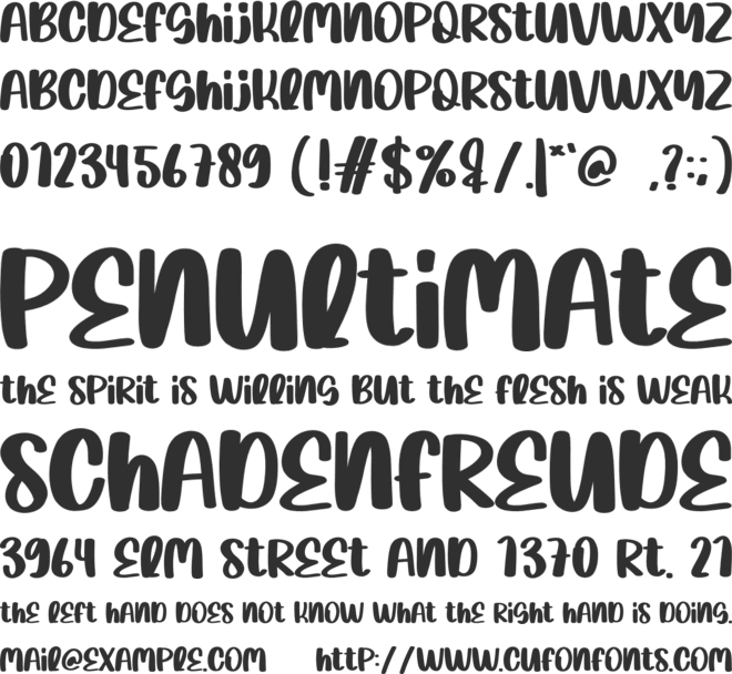 Morning Snow font preview