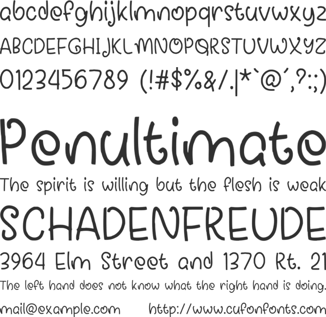 Amalynos font preview