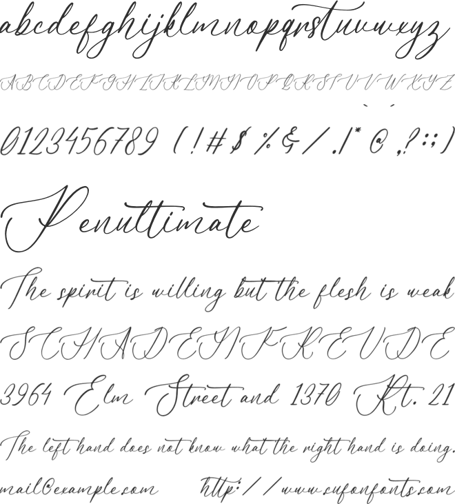 Koodarine Anstefia font preview