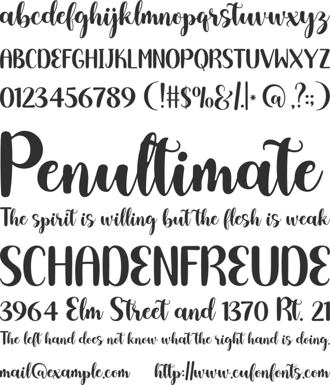 Selma love Lucas font preview