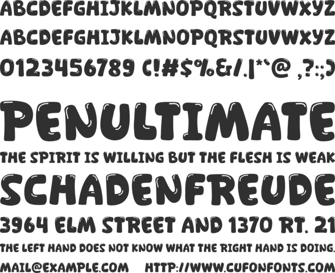 Sendcat font preview