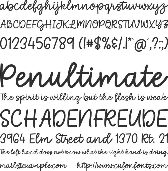 Love Cookies font preview