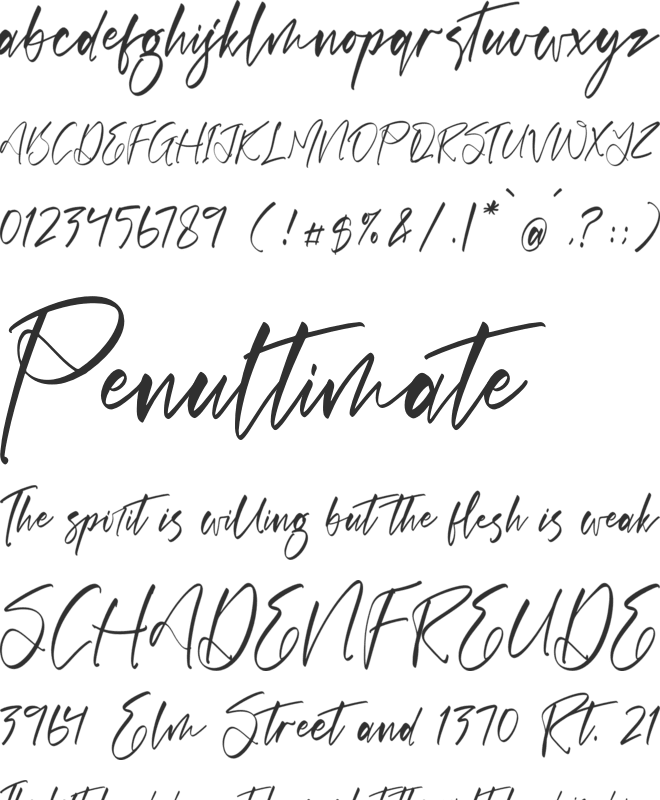 Starlighers font preview