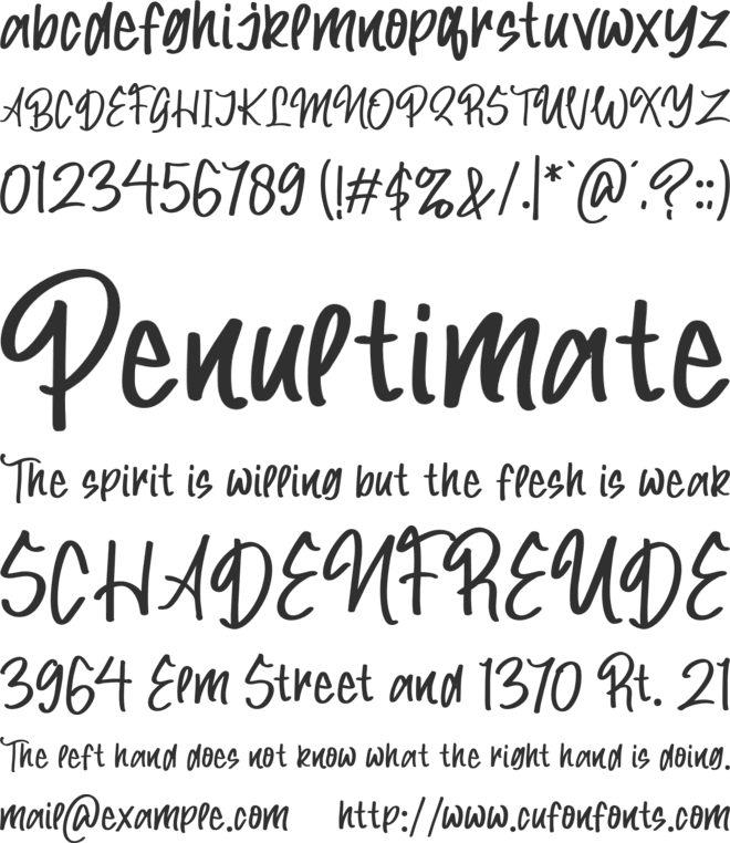 Escritura font preview