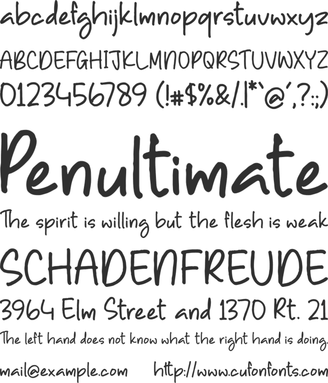 BENDISON font preview