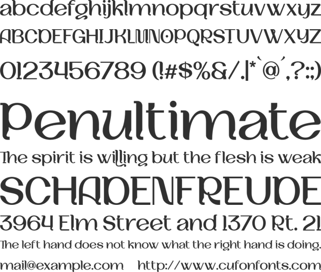 Miguelle font preview