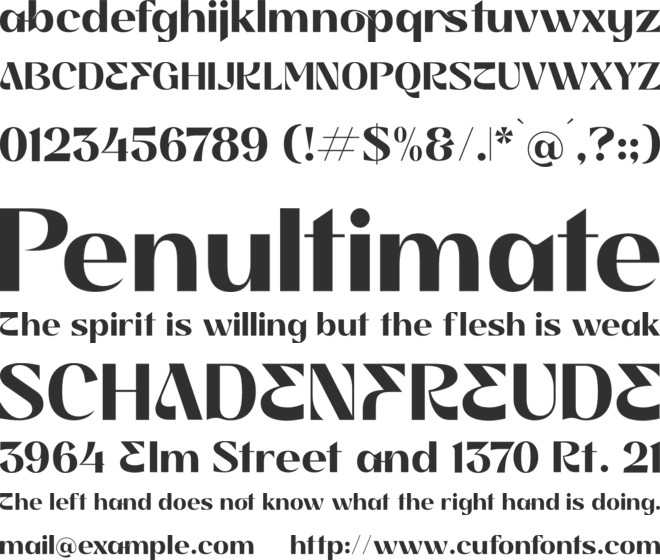 Epstonik font preview