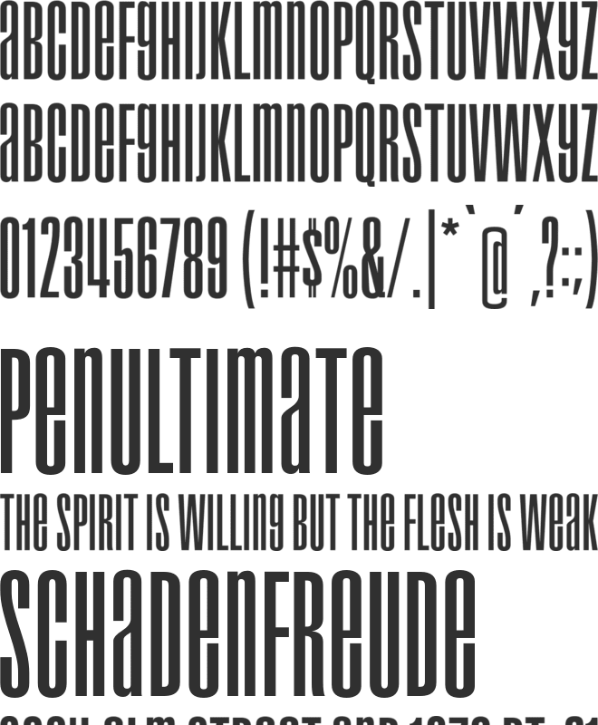 Droid 1997 font preview