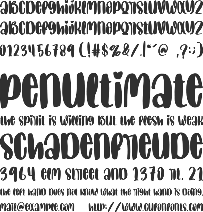 Movie font preview