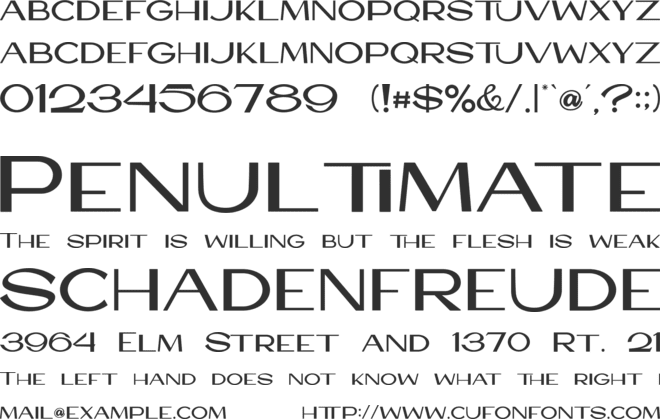 HASBOOK ALL CAPS font preview