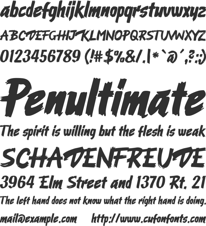 Ode an Erik AH font preview