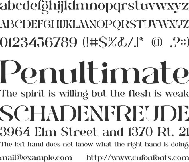 KOLAK font preview