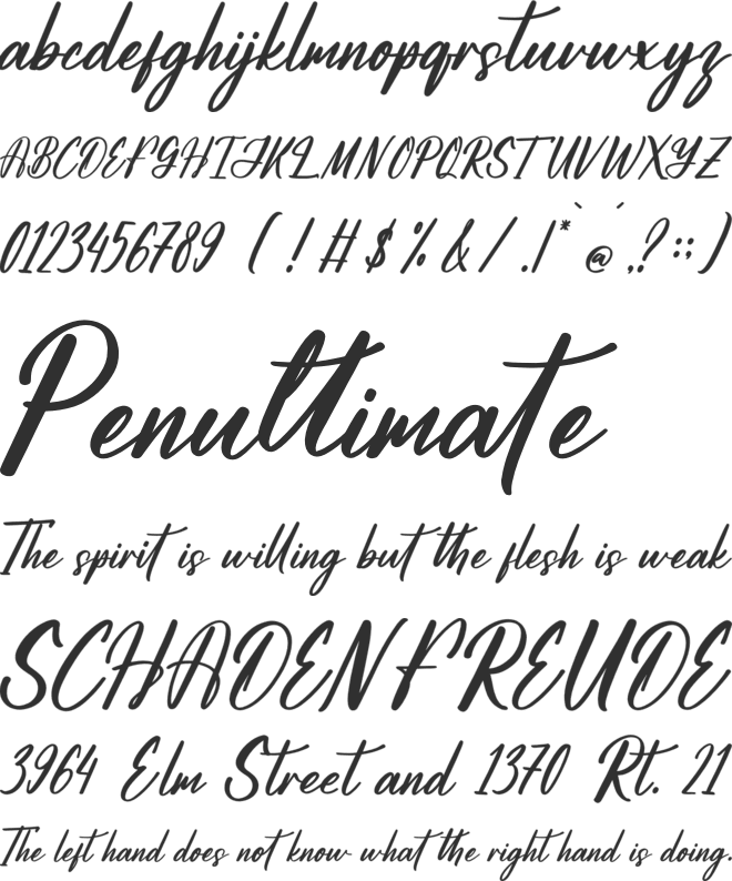 Albathros Yashline font preview