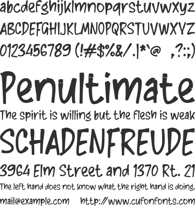 K Kelinci font preview