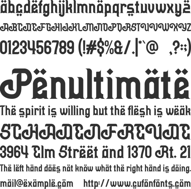 Asaleh font preview