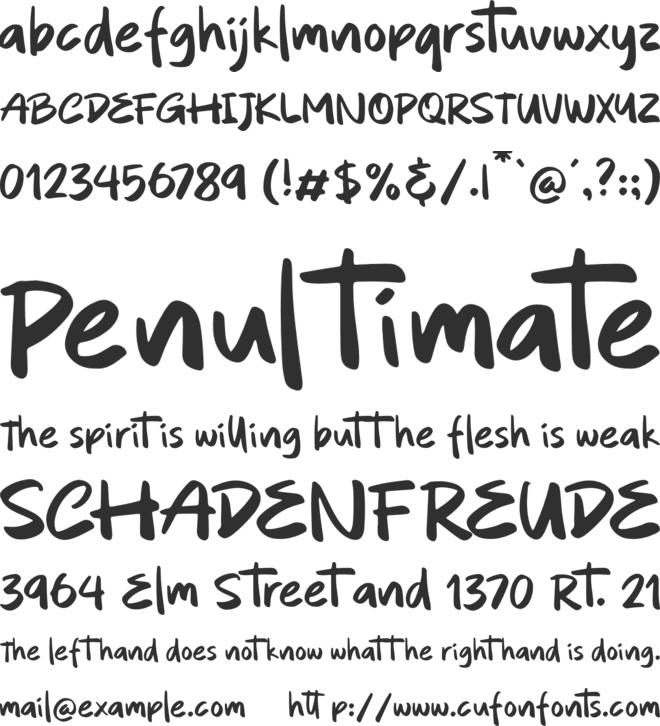 Quintero font preview