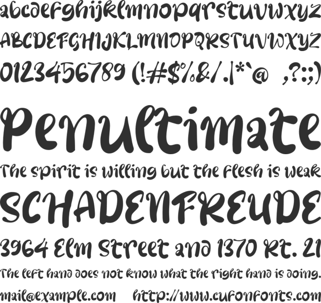 K Kecap Manis font preview