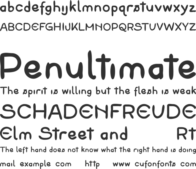 Maystar font preview