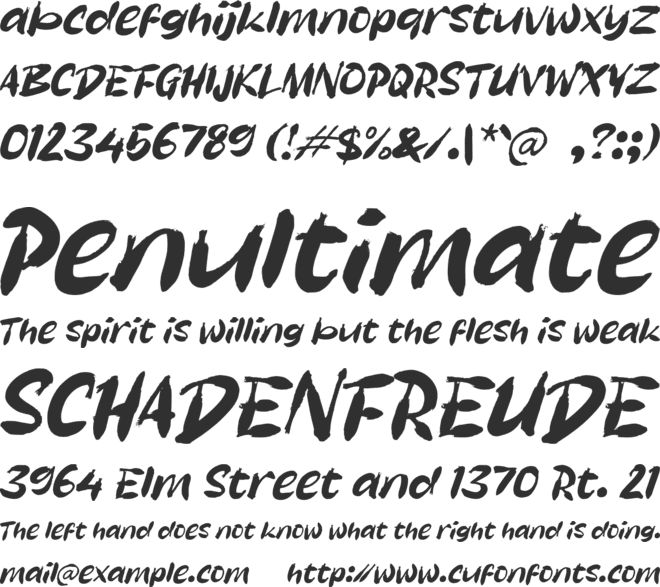 K Kliru font preview